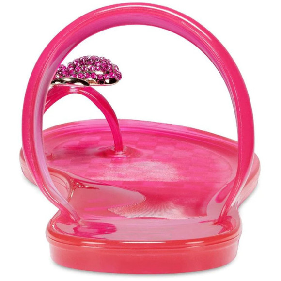 International Concepts Pink Cherry Embellished Jelly Sandals 90s' Size 7 NEW - Picture 4 of 5